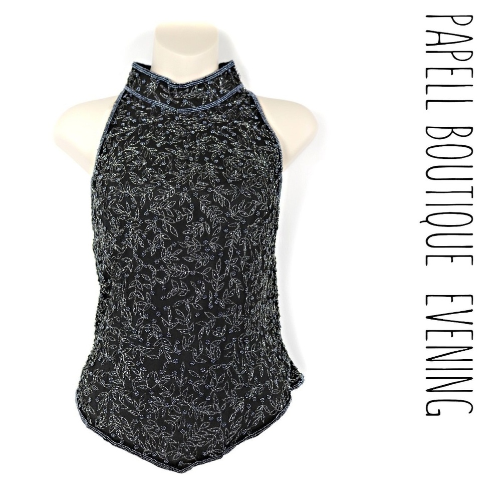 Adrianne Papéll Boutique Rich Beaded Top